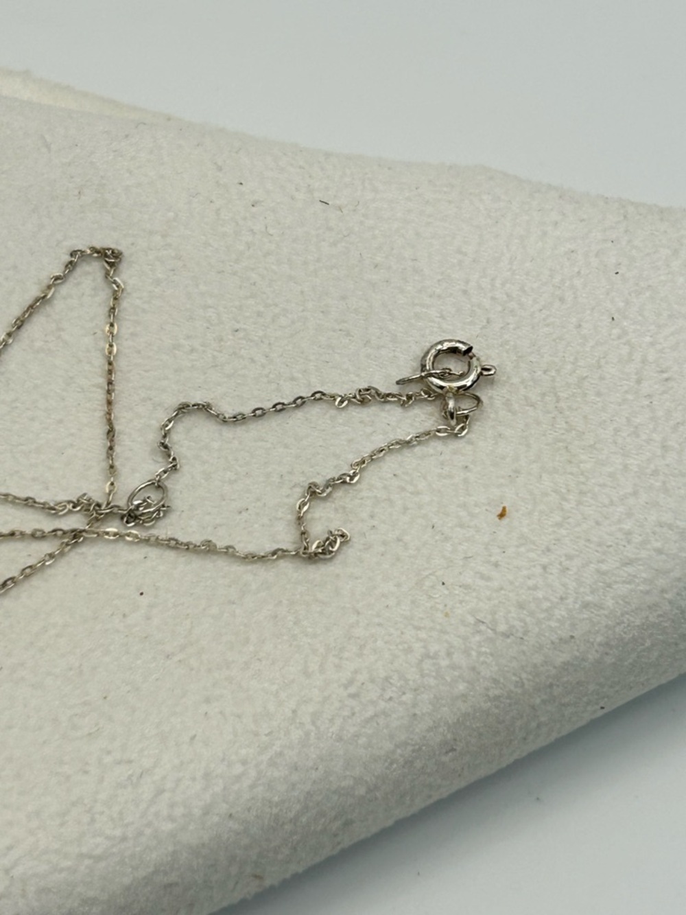 Sterling Silver Plumeria Necklace Earrings Set Stamped 925 Smoky Gray Studs - Picture 9 of 15